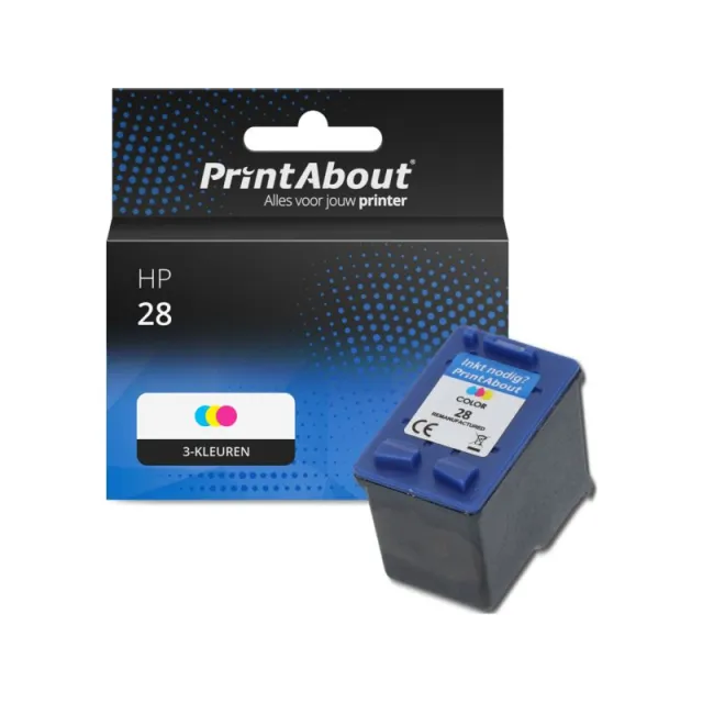 PrintAbout huismerk Inktcartridge 28 (C8728A) 3-kleuren Geschikt voor HP