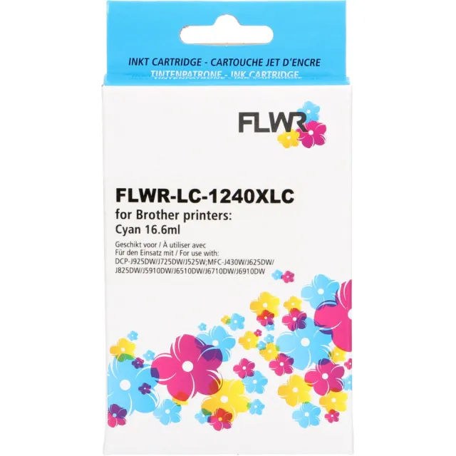 FLWR Cartridges / Brother LC-1240XL / cyaan / Geschikt voor Brother