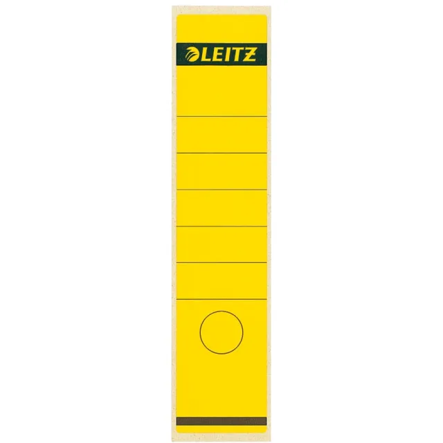 Leitz rugetiketten, zelfklevend, ft 6,1 x 28,5 cm, pak van 10 stuks, geel