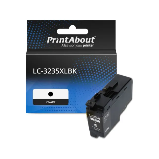 PrintAbout huismerk Inktcartridge LC-3235XLBK Zwart Hoge capaciteit Geschikt voor Brother