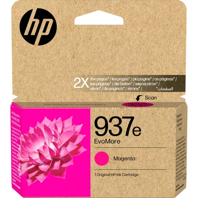 HP inktcartridge 937e, 1.650 pagina's, OEM 4S6W7NE, magenta