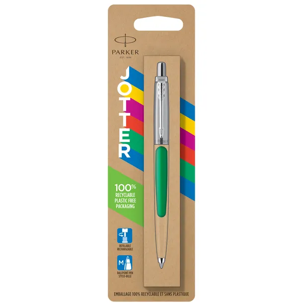 Balpen Parker Jotter Original green CT medium blister à 1 stuk