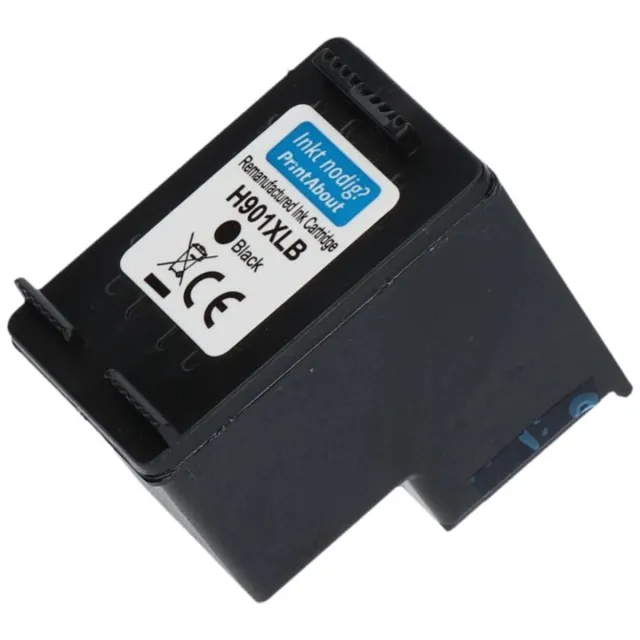 PrintAbout huismerk Inktcartridge 901XL (CC654AE) Zwart Hoge capaciteit geschikt voor HP