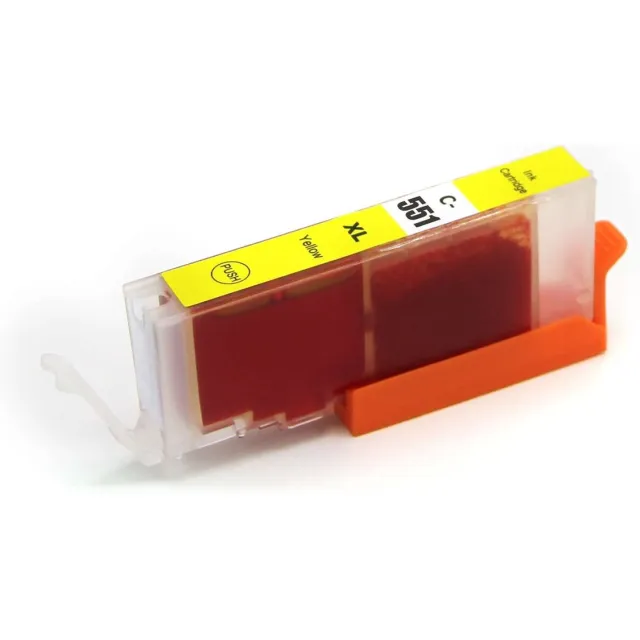 Inktkenners Cartridges Geschikt voor Canon PGI-550 / CLI-551 Geel | Geschikt voor Canon Pixma Printers: MG5450 / MG5550 / MG5650 / MG6350 / MG6450 / MG6650 / MG7150 / MG7550 / IP7250 / MX925 / MX725 / IX6850 / IP8750
