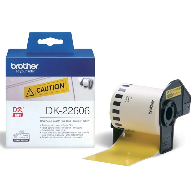 Brother Etiket Brother DK-22606 doorlopend 62mm 1 rol á 15m geel