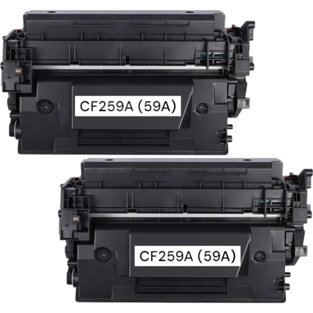 KATRIZ Huismerk Toner CF259A (HP 59A) – 2-Pack – Met Chip – Voor HP LaserJet Pro M304, M404, MFP M428 – 2x 3000 Pagina’s – Compatible Alternatief 2x Zwart
