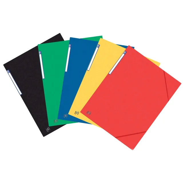 Oxford Top File+ elastomap, voor ft A3, geassorteerde kleuren blauw
