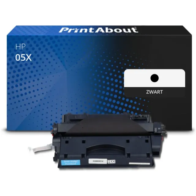 PrintAbout huismerk Toner 05X (CE505X) Zwart Hoge capaciteit Geschikt voor HP