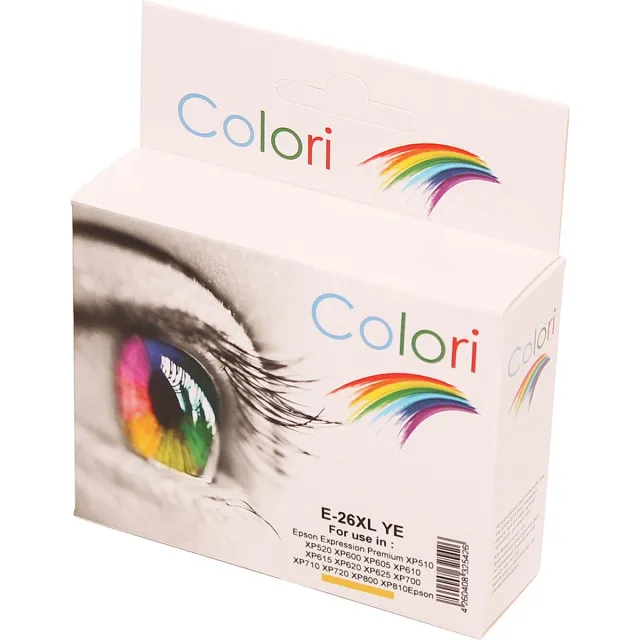 Colori huismerk inkt cartridge geschikt voor Epson 26XL Geel Expression Premium XP510 XP520 XP600 XP605 XP610 XP615 XP620 XP625 XP710 XP720 XP810 XP820