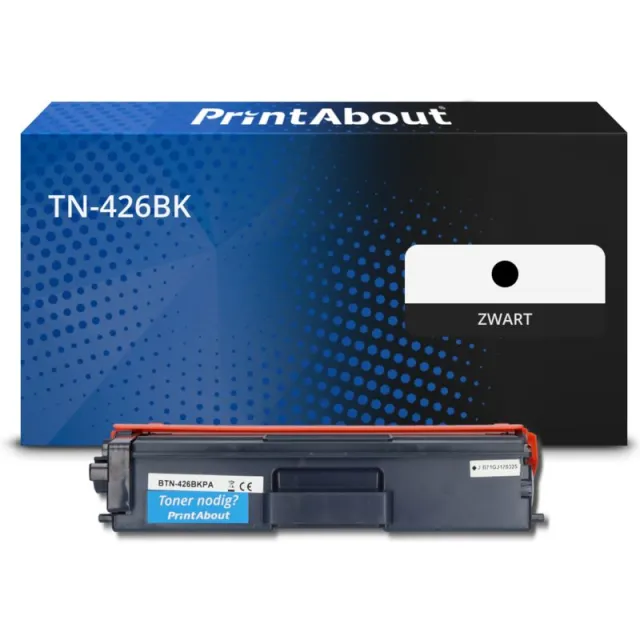 PrintAbout huismerk Toner TN-426BK Zwart Extra hoge capaciteit Geschikt voor Brother