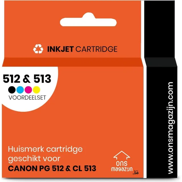 G&G Canon PG 510/512 & CL 511/513 - Huismerk Inktcartridge - Zwart / 3 kleuren Black, Tri-Color