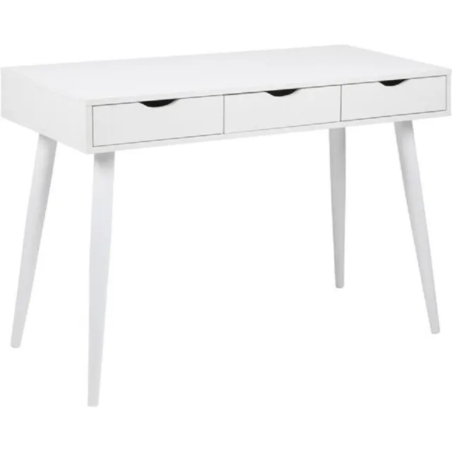 Actona Nula bureau met 3 lades in wit.