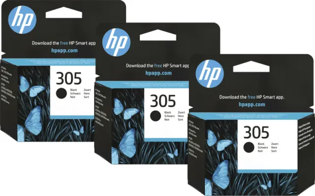 Hp 305 Cartridge Zwart (3 stuks)