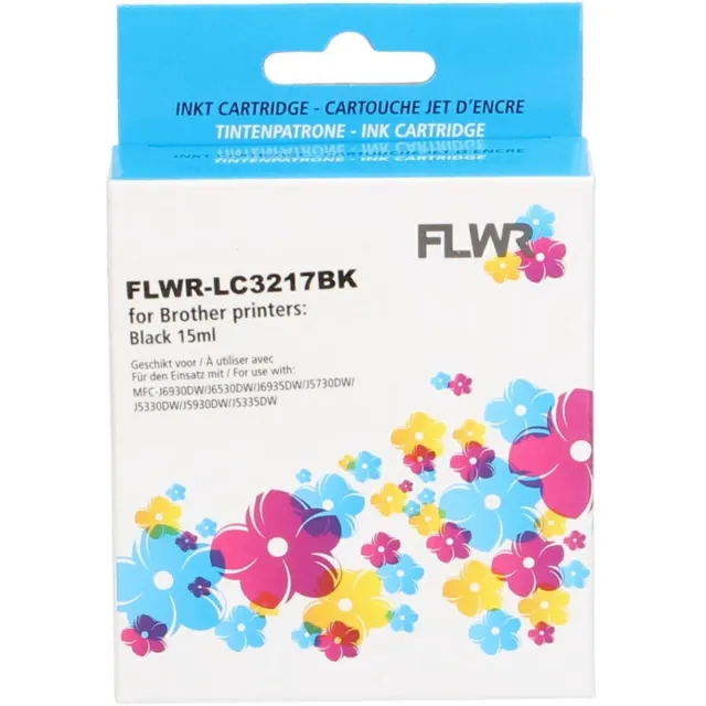 FLWR Cartridges / Brother LC-3217BK / zwart / Geschikt voor Brother