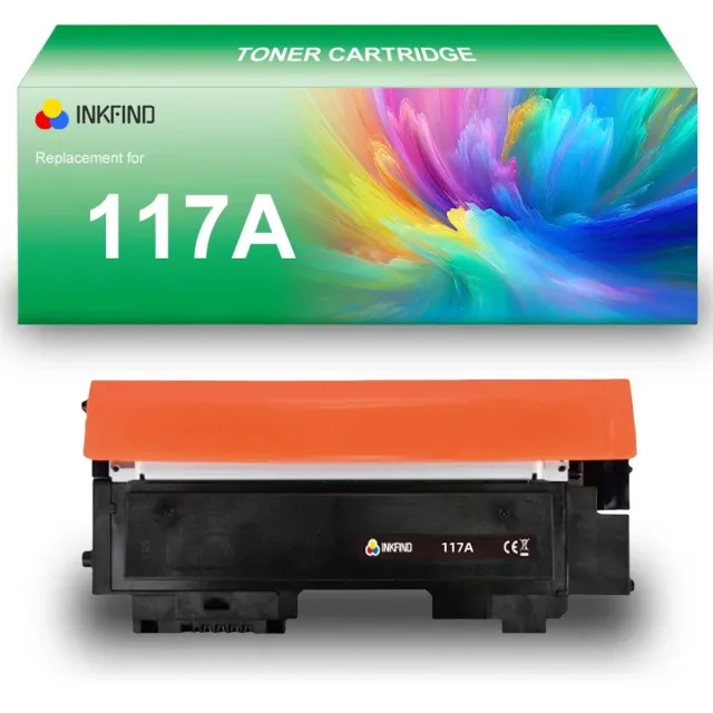 INKFIND 117A (W2070A) Zwart tonercartridge compatibel met HP 117A (W2070A) Zwart - 1-pack Zwart Zwart x 1