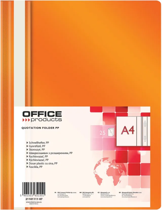 Office Products snelhechtmap, oranje