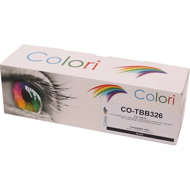 Colori huismerk toner geschikt voor Brother TN-326BK TN-321BK zwart voor DCP-L8400CDN DCP-L8450CDW HL-L8250CDN HL-L8350CDW HL-L8350CDWT MFC-L8600CDW MFC-L8650CDW MFC-L8850CDW