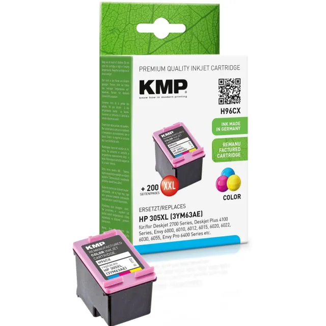 KMP SINGLEPACK H96CX inktcartridge 1 stuk(s) Compatibel Hoog (XL) rendement Cyaan, Magenta, Geel Cyaan;Magenta;Geel