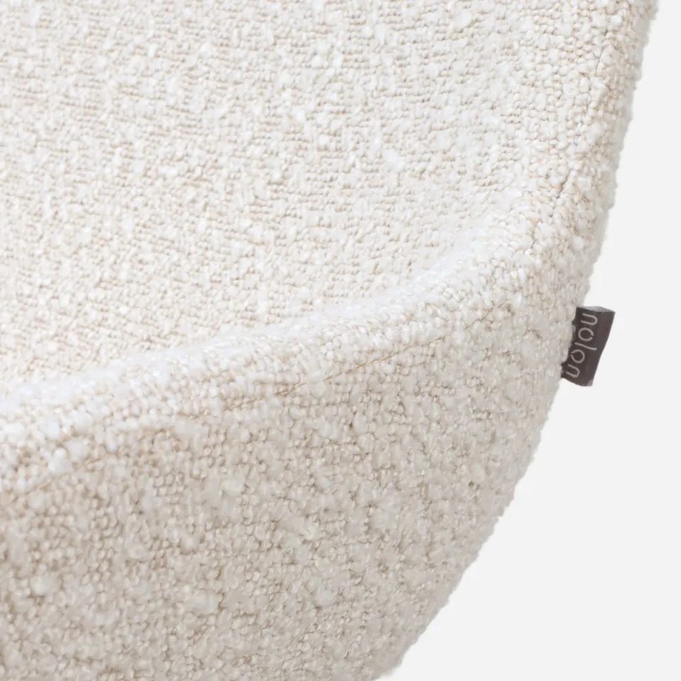 Nolon Nout-Isa bureaustoel bouclé beige - wit onderstel, foto 4