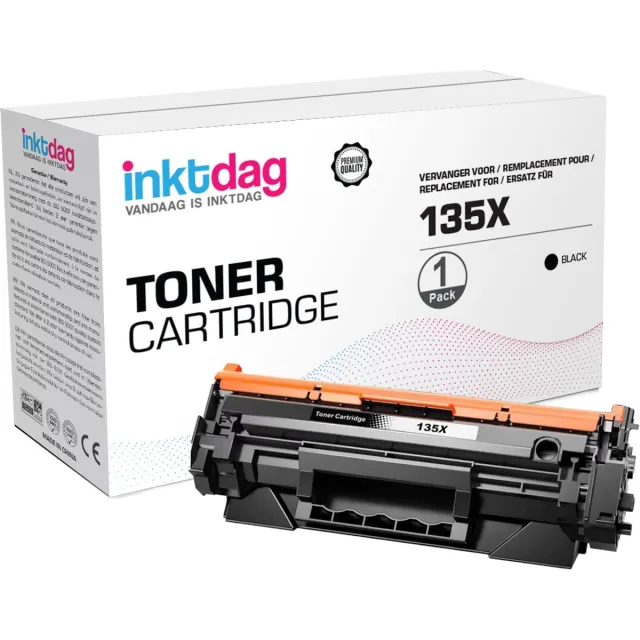 inktdag 135X Toner (with Chip) Compatible with hp 135x toner zwart W1350A W1350X Zwart for HP Laserjet M209 M209dw MFP M234 M234dw M234sdw M234sdn - 1 Black