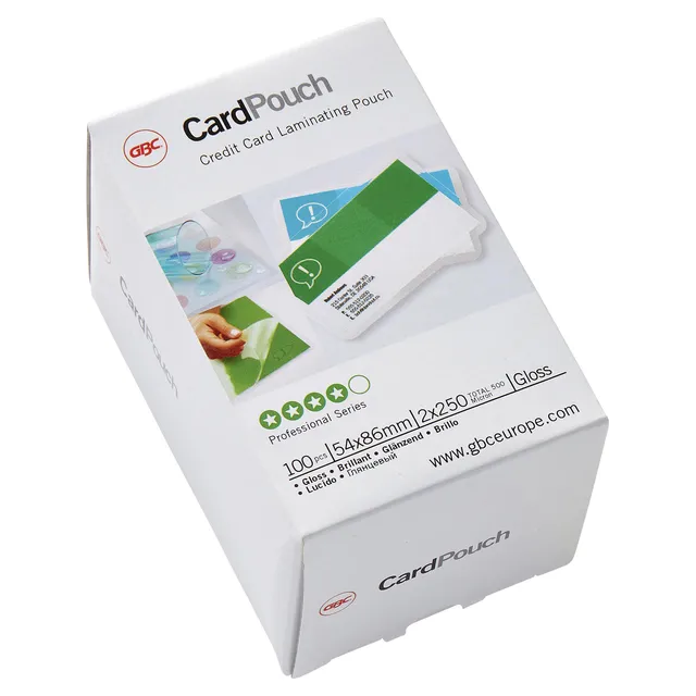 GBC Lamineerhoes GBC 54x86mm 2x250micron creditcard 100 stuks