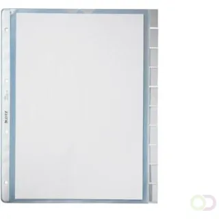 Leitz showtas ft A4 met tabbladen, uit harde PVC, pak van 10 stuks, 4-gaats perforatie