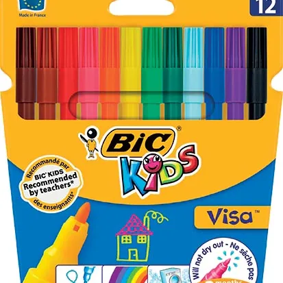 Bic Kids viltstift Visacolor, blister van 12 stuks