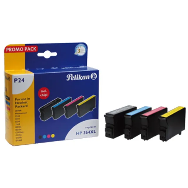 Pelikan 4105882, Hp364XL, inktcartridge Zwart, Cyaan, Magenta, Geel Zwart;Cyaan;Magenta;Geel