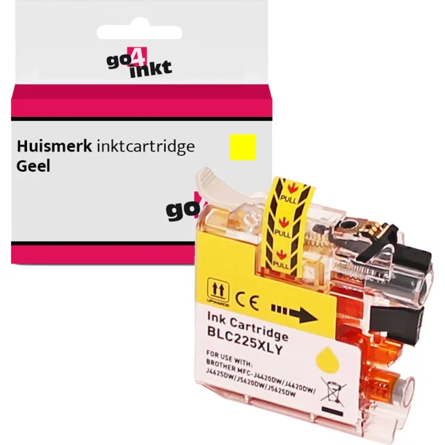 Go4inkt compatible met Brother LC-225XL y inkt cartridge yellow - Huismerk inkpatroon