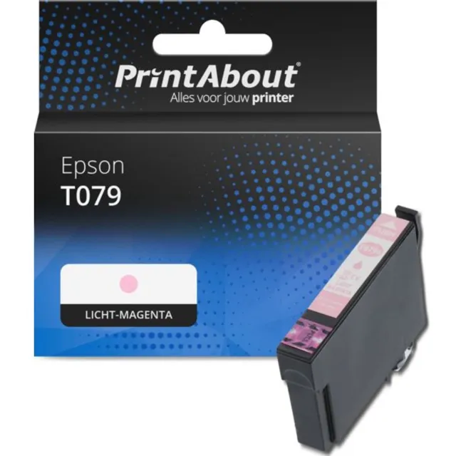 PrintAbout Huismerk Epson T0796 (C13T07964010) Inktcartridge Licht-magenta