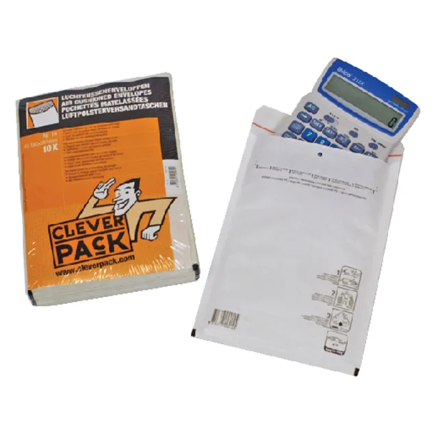 Cleverpack Envelop CleverPack luchtkussen nr14 180x265mm wit pak à 10 stuks
