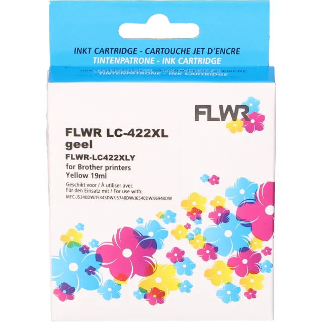 FLWR Cartridges / Brother LC-422XL / geel / Geschikt voor Brother