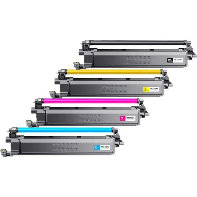 Inktkenners Toners Geschikt Voor Brother TN-248XL | Multipack van 4 stuks Geschikt voor Brother L3515CDW - L3520CDW - L3527CDW - L3555CDW - L3560CDW - L3215CW - L3220CW - L3240CDW - L8230CDW - L8240CDW - L3740CDW - L3760CDW - L8340CDW Zwart, Cyaan, Magenta, Geel