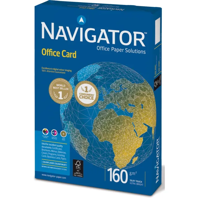 Navigator Office Card presentatiepapier ft A3, 160 g, pak van 250 vel wit