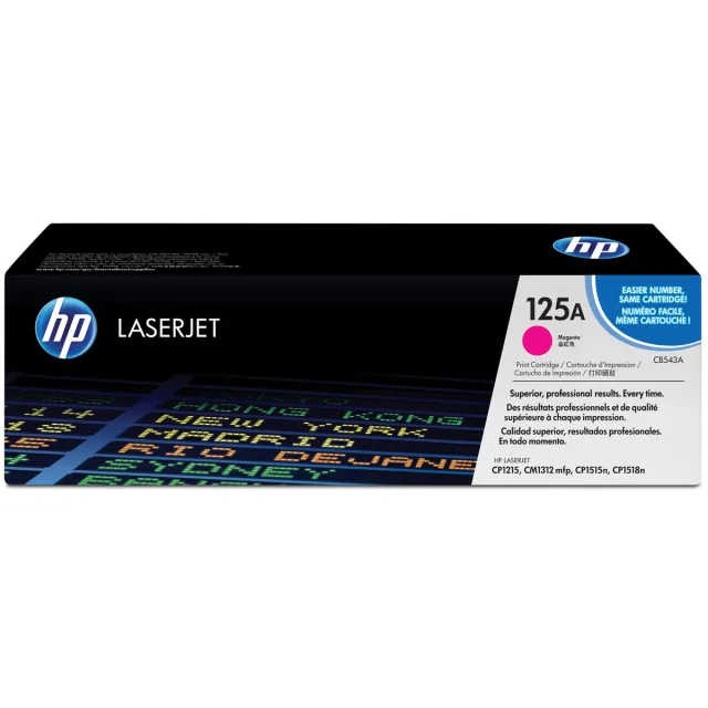 Hp toner 125A, 1 400 pagina's, OEM CB543A, magenta