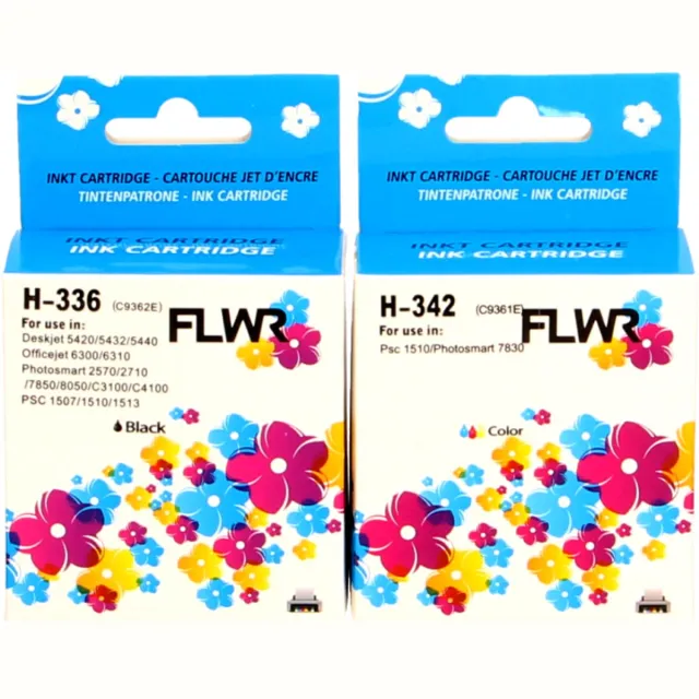 FLWR Cartridges / HP 336/342 Multipack / zwart en kleur / Geschikt voor HP