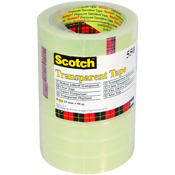 Scotch Plakband Scotch 550 19mmx66m transparant