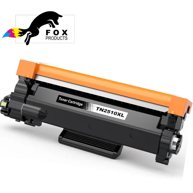 FoxProducts TN2510 TN-2510 / TN-2510XL -3000 pagina - zwart geschikt voor Brother DCP-L2627DW - DCP-L2660DW - DCP-L2665DW - DCP-L2620DW - DCP-L2640DW - HL-L2400DW - HL-2480 - HL-L2445DW - HL-L2447DW - MFC-L2807DW - MFC-L2820DW MET CHIP