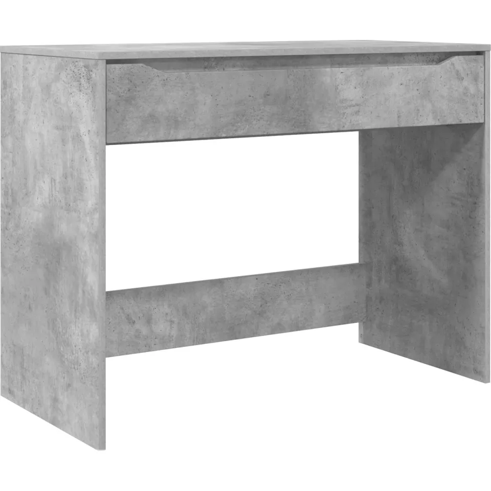 vidaXL Bureau met lade Beton Grijs 100 x 50 x 78 cm Geconstrueerd hout
