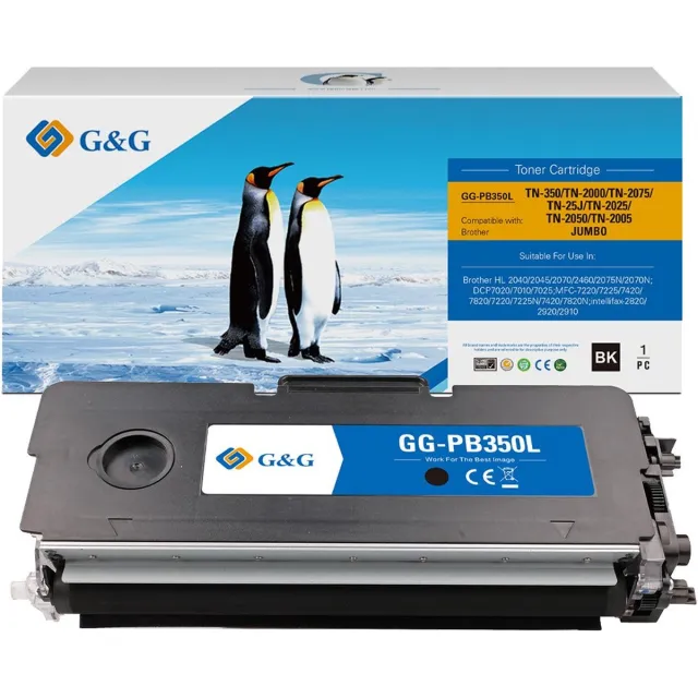 G&G TN2000 XL Toner Compatibel met Brother TN-2000 Tonercartridge zwart 1 stuk(s) Huismerk zwart XL