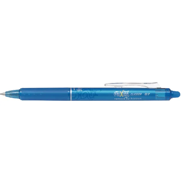 Rollerpen PILOT friXion clicker medium lichtblauw geel