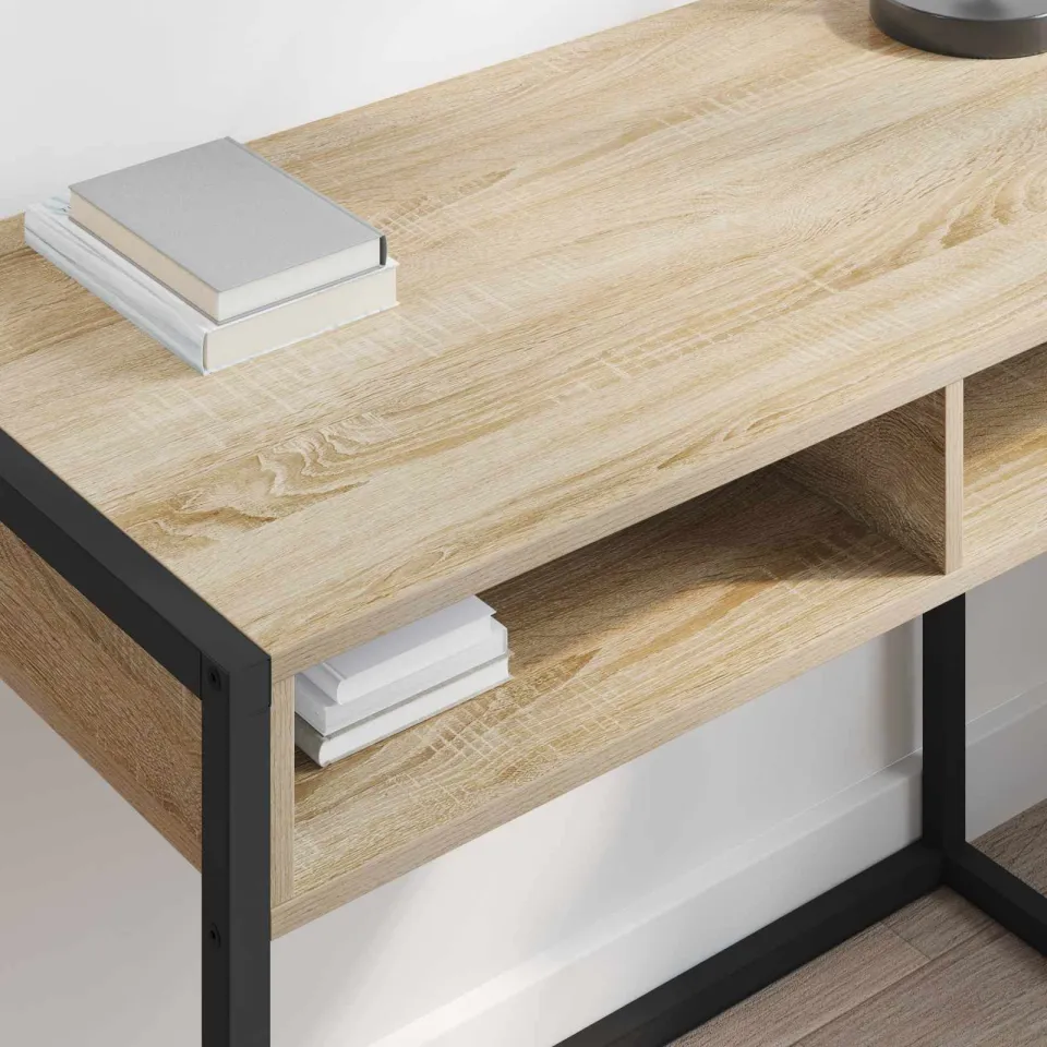 vidaXL Bureau Sonoma Bewerkt hout 100 x 50 x 75 cm bruin, foto 4