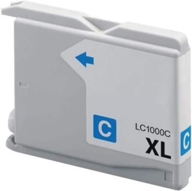 Inktkeuze LC-1000 XL Cyaan - Huismerk inktcartridge compatible met Brother DCP 130C \ DCP 330C \ DCP 350C \ DCP 357C \ DCP 540CN \ DCP 560CN \ DCP 750CW \ DCP 770CW \ MFC 240C \ MFC 3360C \ MFC 440CN \ MFC 465CN \ MFC 5460CN \ MFC 5860CN \ MFC 660CN