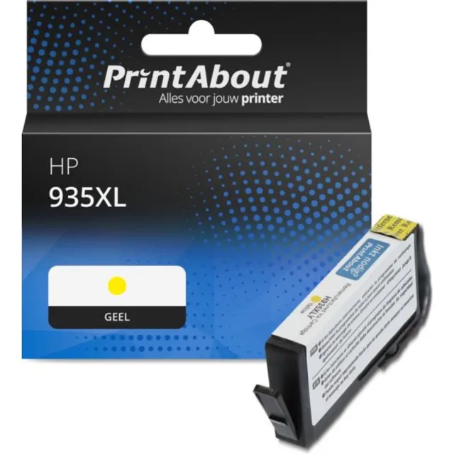 PrintAbout huismerk Inktcartridge 935XL (C2P26AE) Geel Hoge capaciteit geschikt voor HP