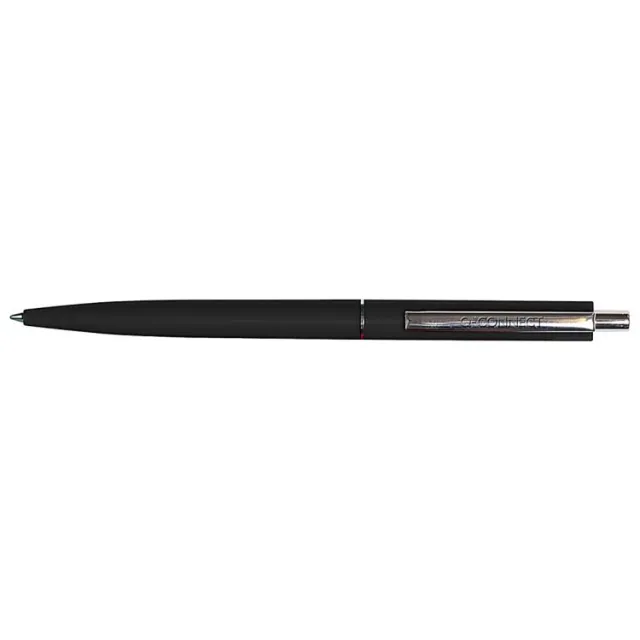 Q-CONNECT balpen, 0,7 mm, medium punt, metalen clip, zwart, doos van 50 stuks