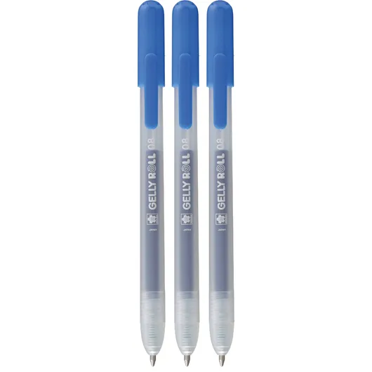 Sakura Gelschrijver Sakura Gelly Roll Classic 08 klikfunctie blauw 3 stuks