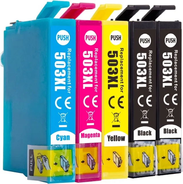 Inktkenners Cartridges Geschikt voor Epson 503 / 503XL - Multipack van 5 stuks | Geschikt voor Epson WorkForce WF-2960 - WF-2960DWF - WF-2965DWF - XP-5200 - XP-5205 - Inkt - cartridge - inktpartronen - inktcartridge Multipack XXL