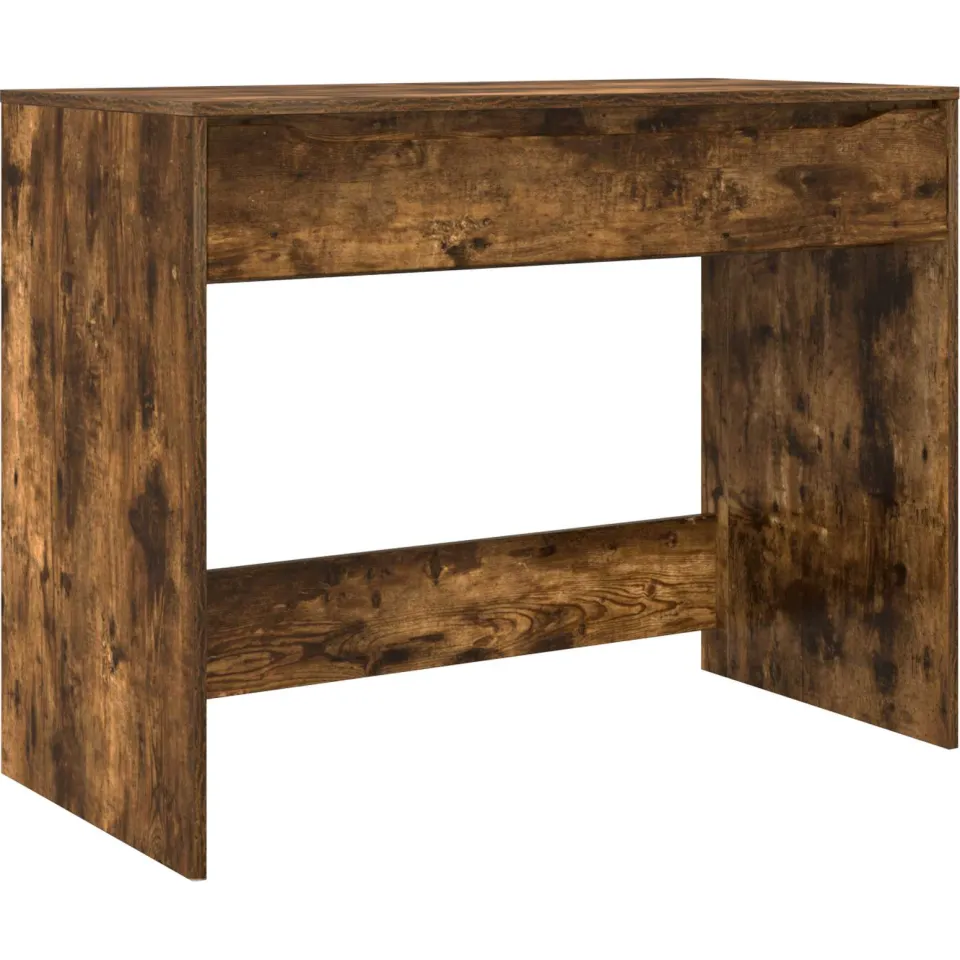 vidaXL Bureau met Lade Gerookt eiken 100 x 50 x 78 cm Bruin