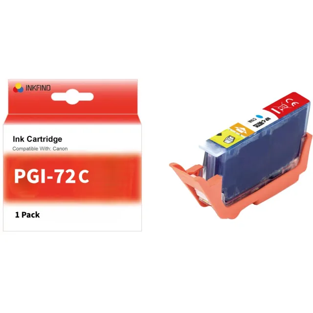 INKFIND PGI-72 Cyaan inktcartridge compatibel met Canon PGI-72 PGI72 Geschikt voor Canon Pixma Pro-10 Pro-10s – 1 Pack C