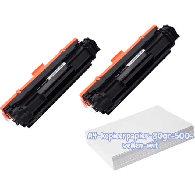 KATRIZ huismerk toner CF244A | HP 44A(2stuks)+Kopieerpapier-A4-80GR-500vellen|Geschikt voor LaserJet Pro M15a / LaserJet Pro M15w/ LaserJet Pro M28a /LaserJet Pro M28w Zwart